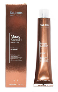 Крем-краска для волос с кератином "Non Ammonia", 5.3 светлый коричнево-золотистый, 100 мл (Kapous Professional)