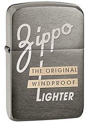 Зажигалка ZIPPO Original, латунь с покрытием 1941 Replica™ Black Ice, серый, матовая, 36х12x56 мм