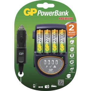 Зарядное устройство и аккумулятор GP PowerBank PB50GS270CA + car cord + 2700mAh AA 4шт.