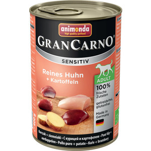 Консервы Animonda Vom Feinsten Gran Carno Sensitiv c курицей и картофелем для собак с чувствительным пищеварением 400г (82411)