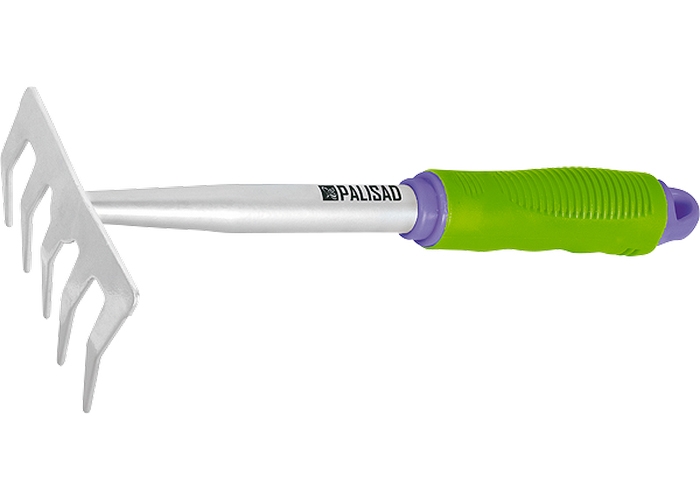 Грабли 5 зубьев, 110x280мм, обрезиненная рукоятка, может использоваться с удлиненной ручкой 63016, 63017 Palisad 63003