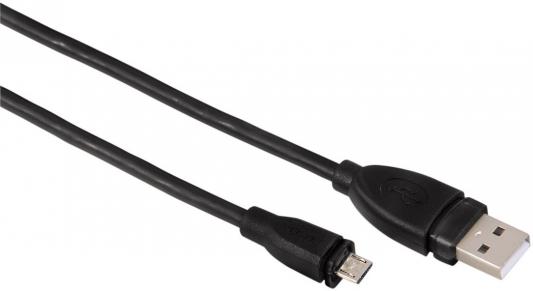 Кабель USB 2.0 A-micro B (m-m) 1.8м экранированный черный Hama H-54588