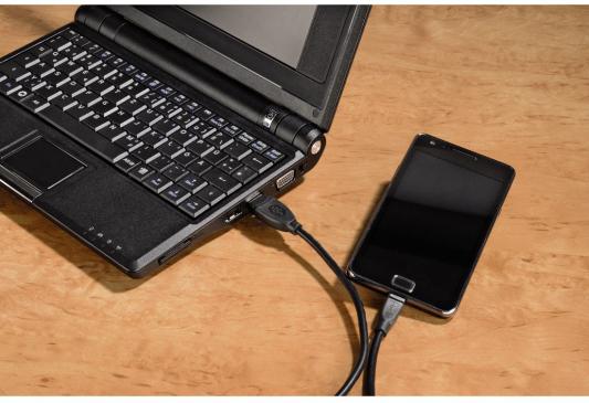 Кабель USB 2.0 A-micro B (m-m) 1.8м экранированный черный Hama H-54588