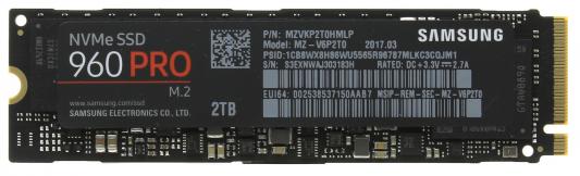 SSD Твердотельный накопитель M.2 2Tb Samsung 960 PRO Read 3500Mb/s Write 2100Mb/s PCI-E MZ-V6P2T0BW