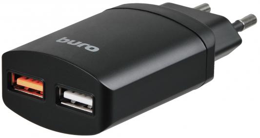 Сетевое зарядное устройство Buro MT001BL QC3.0 2 х USB 2.4А черный