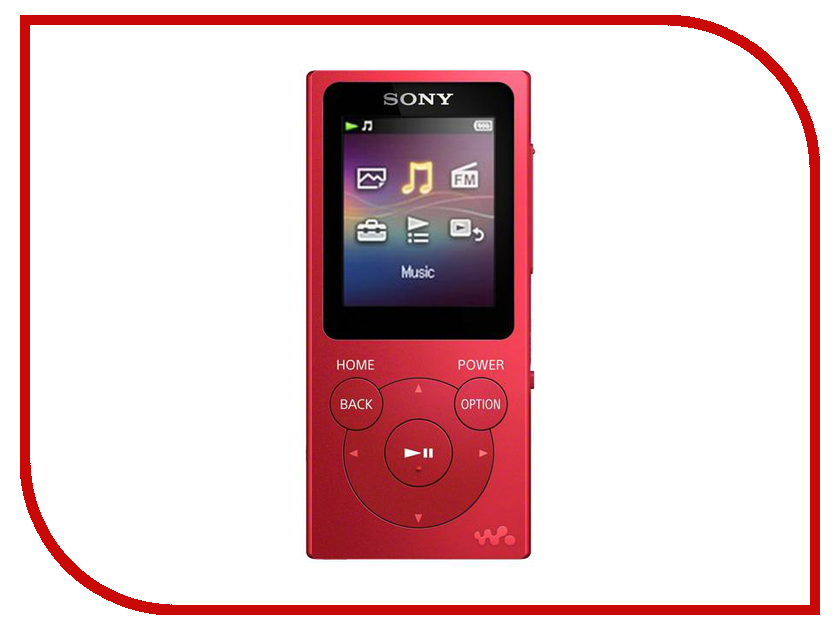 Плеер Sony NW-E394 Walkman - 8Gb Red