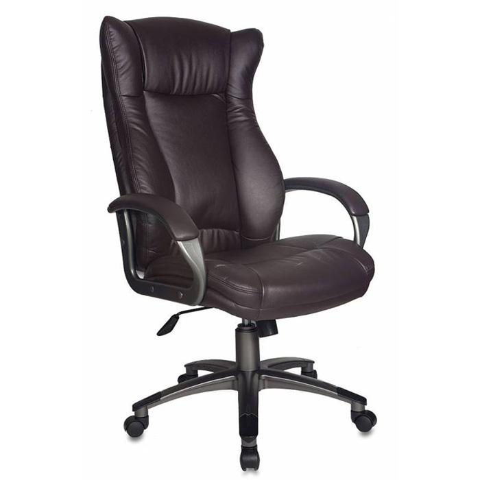 Кресло руководителя Бюрократ CH-879DG / Coffee темно-коричневый искусственная кожа (пластик темно-серый)