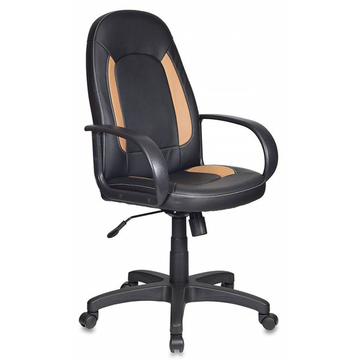 Кресло руководителя Бюрократ CH-826 / B+BG вставки бежевый сиденье черный искусственная кожа