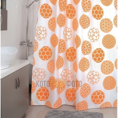 Шторка для ванной комнаты Milardo Orange dots 850P180M11